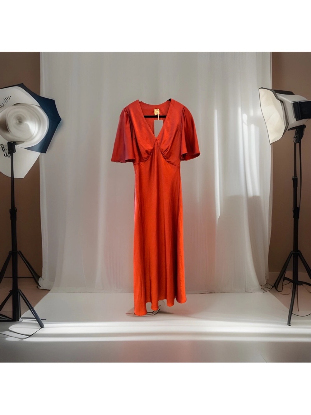 Joie Rose Pink NWT satin feel retro 1930’s maxi dress retail $138 Sz m